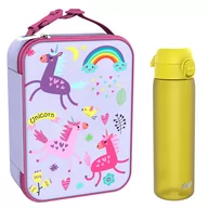 Lunch boxy - Zestaw Śniadaniowy Do Przedszkola Ion8 Unicorns 10: Lunchbag I8Lbvunic I Butelka Ion8 I8Rf500Yel - miniaturka - grafika 1