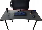 Biurka gamingowe - Biurko Zdesk CC-710B-Po/B-LH Grafitowe 138 cmx68 cm - miniaturka - grafika 1