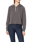 Bluzy damskie - Hurley Damska bluza z kapturem z szafirem z wycięciem palmą Czarny (Vintage Black) S 3HJ2710261 - miniaturka - grafika 1