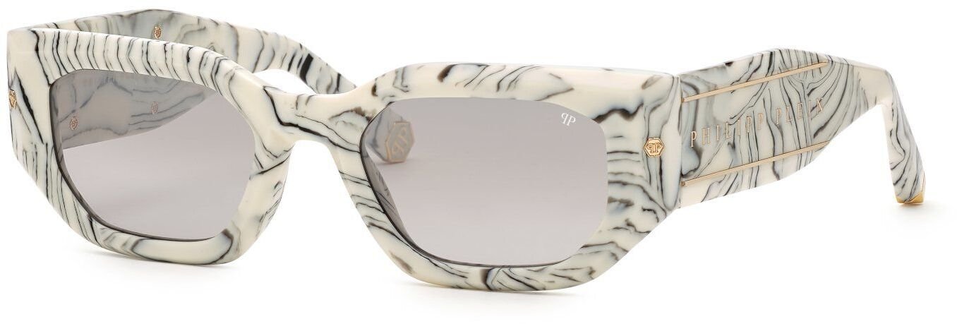 Philipp Plein SPP066M 09YL AVORIO MARMORIZZATO 51/21/135 Okulary przeciwsłoneczne dla kobiet