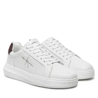 Sneakersy męskie - Sneakersy Calvin Klein Chunky Cupsole Monologo YM0YM00681 Biały - miniaturka - grafika 1