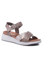 Sandały damskie - Rieker Sandały 64301-64 Kolorowy - miniaturka - grafika 1