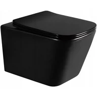 Miski WC - Miska WC Rimless z deską wolnoopadającą slim MEXEN Teo, czarna matowa - miniaturka - grafika 1