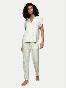 Triumph Piżama Boyfriend 10222611 Zielony Relaxed Fit - Piżamy damskie - miniaturka - grafika 1