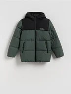 Kurtki i płaszcze dla chłopców - Reserved - Kurtka z kapturem - ciemnozielony - miniaturka - grafika 1