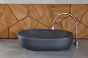 Umywalki - Umywalka Z Betonu Model V_44 Czarna / Voglio - miniaturka - grafika 1