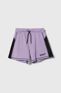 Spodnie i spodenki dla dziewczynek - Sisley szorty bawełniane dziecięce kolor fioletowy wzorzyste regulowana talia - miniaturka - grafika 1