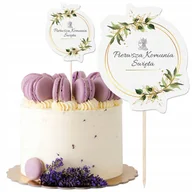 Dekoracje i nakrycia stołu na imprezę - TOPPER OZDOBA TORT PIERWSZĄ KOMUNIĘ ŚWIĘTĄ LIŚĆ Y7 - miniaturka - grafika 1