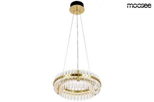 MOOSEE lampa wisząca SATURNUS 47 DUO złota - LED, kryształ, stal szczotkowana - Lampy sufitowe - miniaturka - grafika 1
