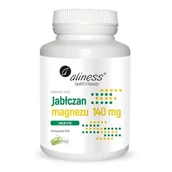 Suplementy diety - ALINESS Jabłczan Magnezu 140mg z Witaminą B6 (P-5-P) 5mg 100 Kapsułek - Aliness - miniaturka - grafika 1