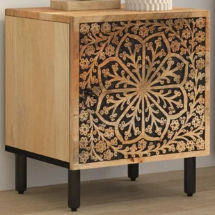 vidaXL Szafka nocna 40x33x46 cm z litego drewna mango - Szafki nocne - miniaturka - grafika 1