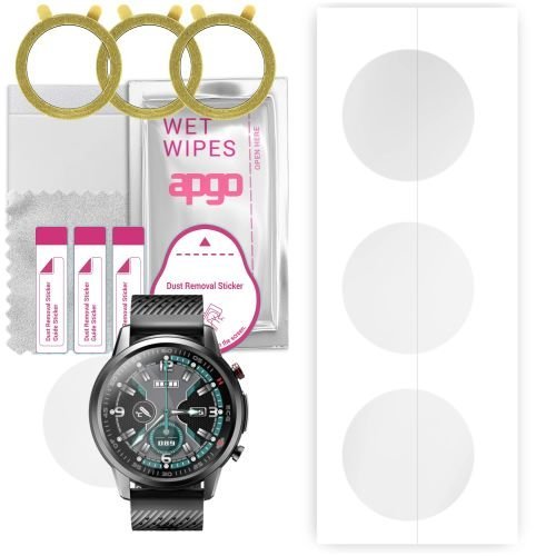 3x folia ochronna hydrożelowa do Watchmark Kardiowatch WF800 - apgo Smartwatch Hydrogel Protection Ochrona na ekran smartwatcha