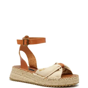 Pepe Jeans London Sandały KATE ONE | z dodatkiem skóry - Sandały damskie - miniaturka - grafika 1