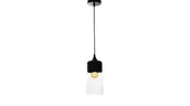 Lampy sufitowe - Lumina Deco LAMPA WISZĄCA LOFT INDUSTRIALNA CZARNA ZENIA NEW - miniaturka - grafika 1