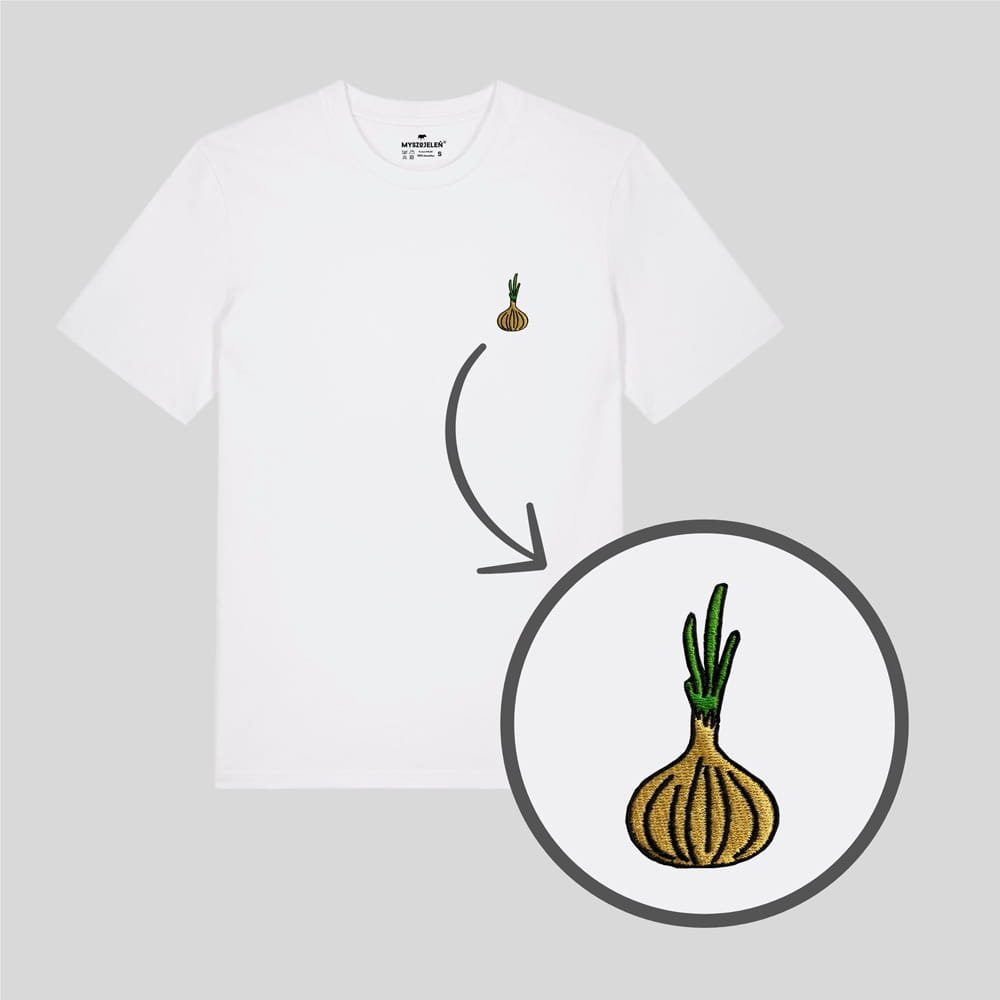 Haftowana koszulka CEBULA biały M