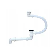 Syfony - Syfon wannowy z sitkiem metalowym przelewowo-spustowy XLEO - miniaturka - grafika 1