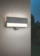Lampy ogrodowe - Trio MARIZA 247069142 kinkiet zewnętrzny z czujnikiem LED 10W IP44 antracyt światło góra dół odbite - miniaturka - grafika 1
