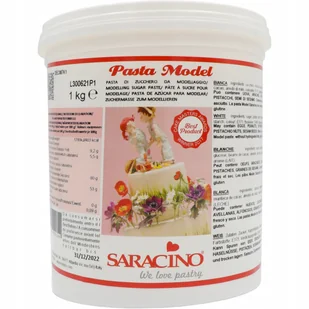 Saracino Biała Masa Do Modelowania 1 Kg, - Dodatki do ciast w proszku - miniaturka - grafika 1