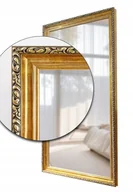 Lustra - Ekskluzywne lustro w STYLOWEJ ZŁOTEJ antycznej ramie drewnianej 150x50 L3 - miniaturka - grafika 1