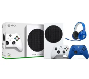 Xbox Series S 512GB + Dodatkowy Pad Shock Blue + słuchawki LucidSound LS15X Niebieski - Konsole Xbox - miniaturka - grafika 1