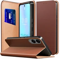 Etui i futerały do telefonów - Etui z Klapką do Samsung Galaxy S25 Edge Skórzane, Magnetyczne, Brązowe - miniaturka - grafika 1