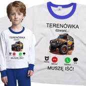 Piżamy dla dziewczynek - Piżama dziecięca Muszę Iść Terenówka Dzwoni Samochód Auto Terenowe 98/104 - VoloDonum - miniaturka - grafika 1