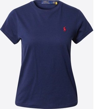 Damski T-shirt Granat Polo Ralph Lauren r. L Haftowane Logo Bawełna