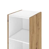 Szafki łazienkowe - Słupek łazienkowy wiszący Remix 30x33x173 cm brązowy złoty dąb Sensea - miniaturka - grafika 1