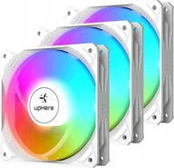 Wentylatory komputerowe - Wentylator upHere NT12CF4 RGB Białe 3-pack - miniaturka - grafika 1