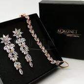 Zestawy biżuterii dla kobiet - Komplet ślubny MOREE rose + ROSANA rose - miniaturka - grafika 1