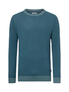 Jack & Jones Męski sweter z dzianiny - JJEGlobe Mężczyźni Bawełna niebieski jednolity, S - Swetry męskie - miniaturka - grafika 1