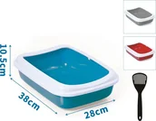 Kuwety dla kotów - Nobleza Plastikowa kuweta dla kota, z łopatką Plastikowa kuweta dla kota, z łopatką - miniaturka - grafika 1