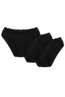 Majtki damskie - Wol-Bar Soft Lovely 3-pak czarny S Majtki figi - miniaturka - grafika 1
