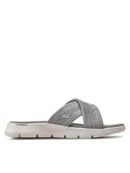 Klapki i japonki damskie - Skechers Klapki Go Walk Flex Sandal-Impressed 141420/GRY Szary - miniaturka - grafika 1