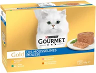 Mokra karma dla kotów - Zestaw Gourmet Gold Mus, 24 x 85 g - Pakiet mieszany mięsno-rybny (Królik, kurczak, łosoś, nerki) - miniaturka - grafika 1