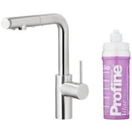 Baterie kuchenne - KFA Armatura DUERO PURE BASIC PULL-OUT 6623-115-22 Inox Stal nierdzewna - miniaturka - grafika 1