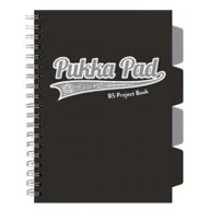 Zeszyty szkolne - Kołozeszyt Pukka Pad B5 Project Book Black & Grey czarny kratka - miniaturka - grafika 1