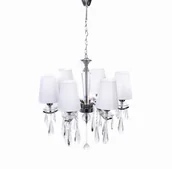 Lampy sufitowe - Lumina Deco Deco KLASYCZNY ŻYRANDOL KRYSZTAŁOWY BIAŁY ALESSIA W6 - miniaturka - grafika 1