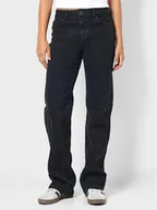 Spodnie damskie - Noisy May Jeansy Yolanda 27029317 Czarny Wide Leg - miniaturka - grafika 1