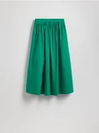 Spódnice - Reserved - Spódnica midi z zakładkami - zielony - miniaturka - grafika 1