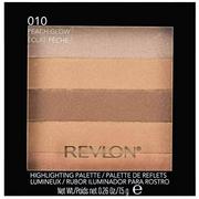 Rozświetlacze do twarzy i ciała - Highlighting Palette paleta rozświetlaczy 010 Peach Glow 7.5g - miniaturka - grafika 1