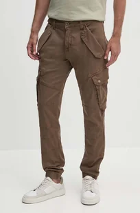 Alpha Industries spodnie Combat Pant LW męskie kolor brązowy w fasonie cargo 126215 - Spodnie męskie - miniaturka - grafika 1