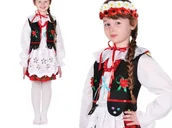 Stroje karnawałowe - ZESTAW KRAKOWIANKA 116-128 6el - miniaturka - grafika 1