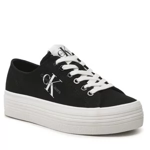 Tenisówki Calvin Klein Jeans - Vulc Flatform Essential Mono YW0YW01030 Black BDS - Trampki damskie - miniaturka - grafika 1