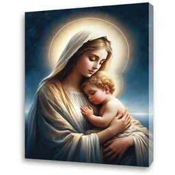 Obraz religijny na płótnie Matka Boża z Dzieciątkiem Jezus - Ikony i obrazy sakralne Obraz religijny na płótnie Matka Boża z Dzieciątkiem Jezus - Ikony i obrazy sakralne - miniaturka - grafika 1