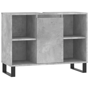 Szafka łazienkowa, szarość betonu, 80x33x60 cm Lumarko! - Toaletki - miniaturka - grafika 1