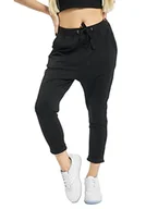 Spodnie damskie - Urban Classics Damskie spodnie sportowe Open Edge Terry Turn Up Pants, czarny (Black 00007), XS - miniaturka - grafika 1