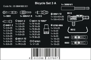 ZESTAW NARZĘDZI DO NAPRAWY ROWERÓW BICYCLE SET 3 A 40 CZĘŚĆ - Zestawy narzędziowe - miniaturka - grafika 6