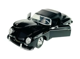 WELLY PORSCHE 356A SPEEDSTER Z DACHEM CZARNY 1:24 SAMOCHÓD NOWY METALOWY MODEL - Samochody i pojazdy dla dzieci - miniaturka - grafika 1