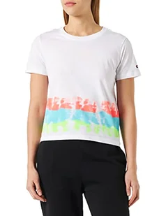 Champion Damska koszulka Legacy Color Ground Croptop S/S, biały, XS - Koszulki i topy damskie - miniaturka - grafika 1